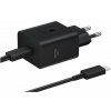 EP-T4511XBE Samsung USB-C 45W Cestovní nabíječka + USB-C Datový Kabel Black