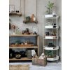 Chic Antique Biely antik kovový regál na kolieskach s podnosmi Fil de Fer - 53*157 cm - Chic Antique