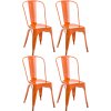 Sada 4 stoličiek Benedikt, oranžová