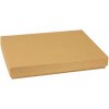 Darčeková krabica s vekom 400x300x50/40 mm, hnedá - kraft