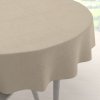 Biante Okrúhly obrus/imitácia brúsenej kože Alcantara ALC-007 Krémovo béžový Ø 120 cm