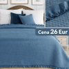 Eurofirany Prehoz na posteľ FALBANKA modrý s volánovým lemom modrá Polyester 200x220 cm