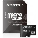 ADATA microSDHC 16GB class 4 + adapter AUSDH16GCL4-RA1