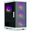 Zalman skříň M4 White / miniT / 4x 120mm ARBG fan / 2xUSB 3.0 / 1xUSB 2.0 / tvrzené sklo / bílá