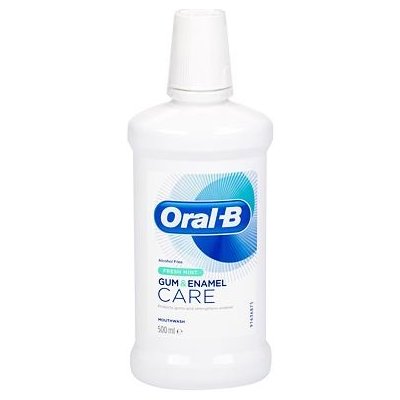 Oral-B Gum & Enamel Care Fresh Mint 500 ml ústní voda bez alkoholu pro ochranu dásní a posílení skloviny