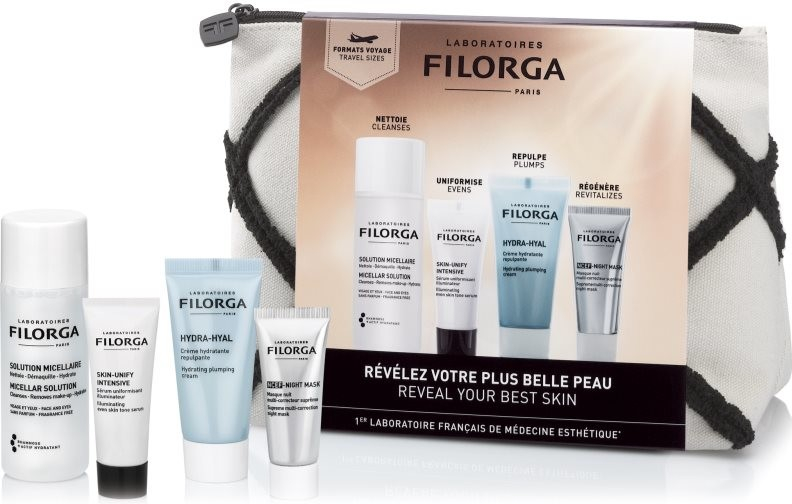 FILORGA GIFTSET Filorga Anti-Aging Micellar Solution Physiological cleanser and make-up remover hydratačná micelárna voda na tvár a oči 50 ml + Filorga FILORGA HYDRA-HYAL CREAM hydratačný