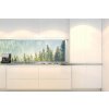 DIMEX | Fototapeta do kuchyne Hmla nad lesom KI-180-141 | 180 x 60 cm | zelená, šedá + Samolepiace fototapety do kuchyne DIMEX Hmla nad lesom KI-180-141 v rozmere 180 x 60 cm