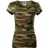 MALFINI CAMO PURE C22 / Dámske maskáčové tričko - camouflage brown XL