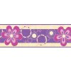 IMPOL TRADE Samolepiaca bordúra kvety fialové 69020 5 m x 6,9 cm