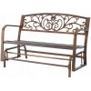 VEVOR Parková lavička 127x69x85,5CM 2-3 Osoby s opierkou a kovovým rámom