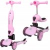Kolobežka pre deti ružová pre dievčatá skladacia LED 2 v 1 ľahká WEBBEN