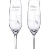 Dekorant Svadobné poháre na šampanské Romance simple s kamienkami Swarovski 200ml 2KS
