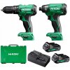Súprava: Akumulátorový rázový uťahovák + skrutkovač 18V Hikoki KC18DA, kufor