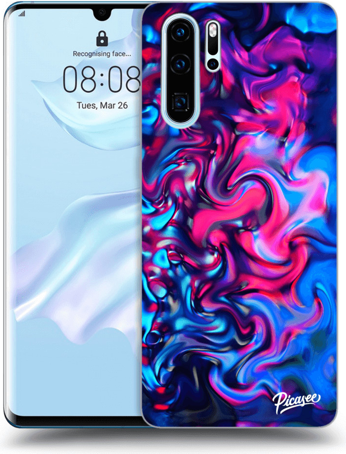 Púzdro Picasee silikónové Huawei P30 Pro - Redlight čierne