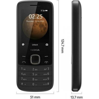 Nokia Mobilný telefón Nokia 225 4G Dual-SIM 2,4" displej Modrátooth MP3 rádio TA-1316 2020 TA-1279 DS
