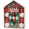 MagicHome Gule sada 32 ks červená-zelená-biela mix na vianočný stromček