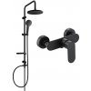 Mexen Erik sprchový set s dažďovou sprchou a sprchovou batériou Milo, čierna matná, 71340205-70