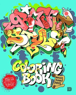 Graffiti Style Coloring Book Almqvist Bjorn