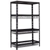 Policový regál s drôtenými košmi Trestles RNDU-KUI 1800x900x400, nosnosť 325 kg, 1 polica, 3 koše, čierny