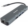 PremiumCord USB-C na HDMI, 2x USB3.2, PD 100W, RJ45 KU31DOCK19