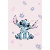 Jerry Fabrics Deka mikroflanel Lilo and Stitch pink