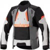 bunda HALO DRYSTAR, ALPINESTARS (světle šedá/tmavě šedá/černá/červená fluo, vel. M)