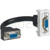 Legrand Mosaic Predkonektorovaná zásuvka audio-video HD15 (VGA), 1 modul, biela