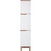 A-Interiéry Doplnková kúpeľňová skrinka vysoká Dorian V 35 P, biela/dub