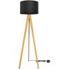 Helam | Stojacia lampa ALBA 1xE27/15W/230V čierna/dub | HE1428
