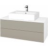 Dreja Kúpeľňová skrinka MODULE SZZ2 100 umývadlo Kube - N01 Biela lesk / M05 Béžová mat