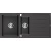 Mexen Andres - granitový drez 100,0x50,0cm, 1,5-komorový, čierna-škvrny, 6515101510-76