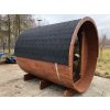 SD-250 Drevená sudová sauna 2,5m x 2,2m s príslušenstvom smrek