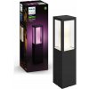 Obdĺžnikový osvetľovací stĺpik Philips Hue s integrovaným LED zdrojom 40 cm, čierny