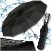 Malatec automatický dáždnik skladací s krytom čierny