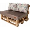 Golden Garden Paletové sedenie GG51 podsedák a vankúš 120cm x 80cm x 15cm slabo hnedá vzor kvety 2