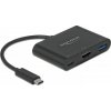 Adaptér DeLock USB Type-C> HDMI 4K 30Hz USB Type-A/C PD