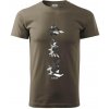 Aikidó maskáčový nápis - Klasické pánske tričko vyššej gramáže - 2XL ( Army )