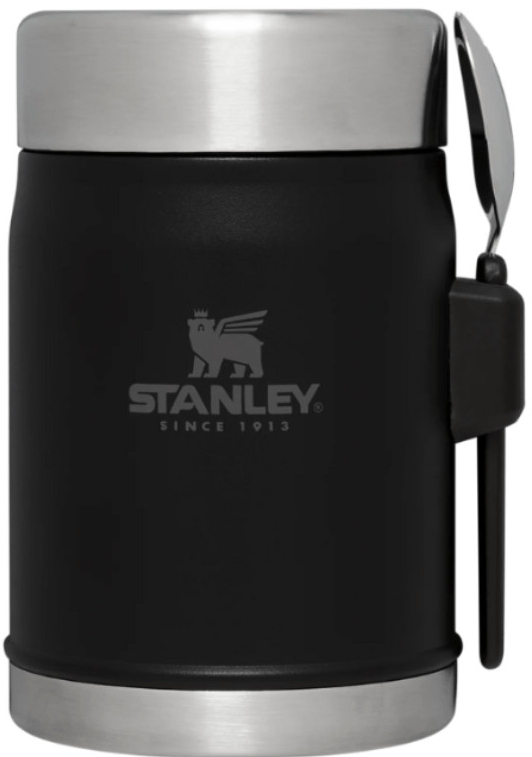 Stanley Termo nádoba na jedlo The Legendary Food Jar s vidličkou Matte Black 400 ml