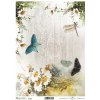 Ryžový papier Sedmokrásky a motýle (210 x 297 mm)