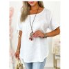 Fashionweek blúzka s krátkym rukávom z ľahkej a príjemnej z bavlny a ľanu IT-kaos biela