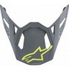 ALPINESTARS šilt pre prilby SUPERTECH S-M8 RADIUM, ALPINESTARS (šedá/žlutá fluo matná)