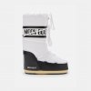 Moon Boot Dámske bielo-čierne snehule Moon Boot Icon Nylon
