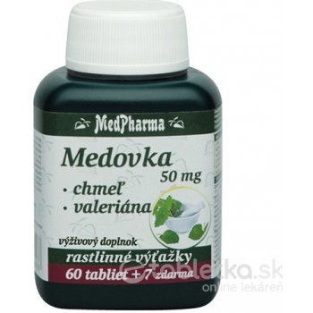 MedPharma Meduňka + chmel + kozlík 67 kapsúl