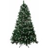 Stromček MagicHome Vianoce Albero, jedľa, zasnežené konce, so šiškami, 210 cm