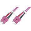 DIGITUS DK-2522-02-4 Fiber Optic Patch, SC to SC, Multimode OM4 - 50/125 µ, Duplex, color RAL4003, 2m