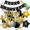 SPRINGOS Sada narodeninových balónikov HAPPY BIRTHDAY zlato-čierne SPRINGOS PS0034