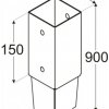Trebor Pätka stĺpiku špicatá 101x900x150mm PSG 100/900