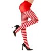 Dámske pruhované červeno-biele pančuchy 70 DEN Univerzálna veľkosť (S-L)