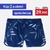 DECATHLON Dámske šortkové plavky na surf Tini Bagheera tmavomodré M-L