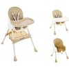 Kruzzel Detská viacúčelová stolička Feeding Chair 3 v 1 beige